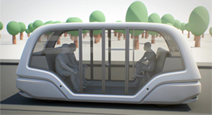 Passagiere im EVA Shuttle Bus
