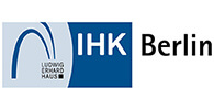 Logo der Industrie- und Handelskammer Berlin. Die IHK ist Kunde der Filmproduktion Karlsruhe mp-film.